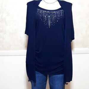 ELIE McCARTHY ONE PIECE BLOUSE COVER COMBO SIZE 1X